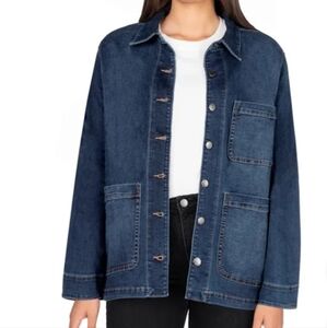 Well Worn Womans Denim Jacket Size Large Excellent Condition.